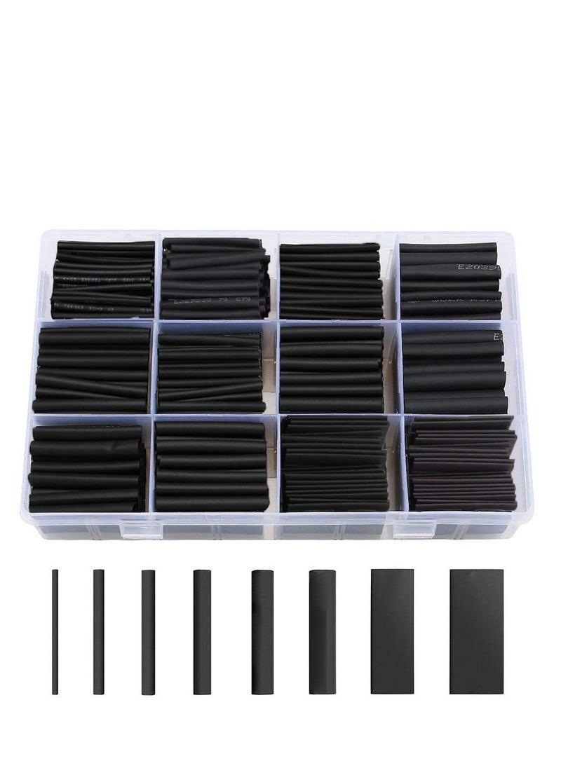 Generic 625pcs 8 Sizes Heat Shrink Tubing, Heat Shrink Tube Wire Shrink Wrap UL Approved Ratio 2:1 Electrical Cable Wire Kit with Case  - Image 1