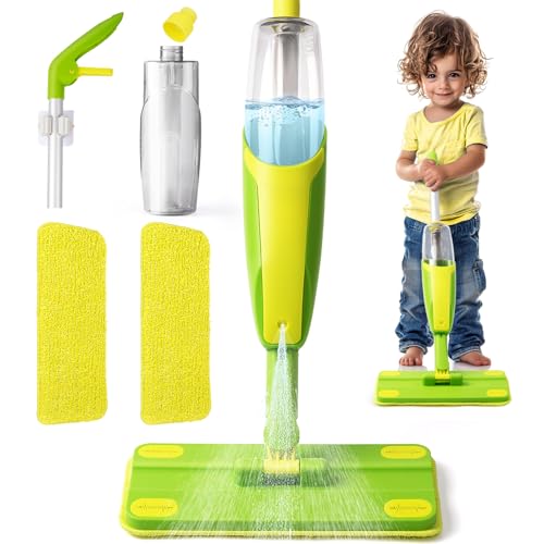 Yeeammk Toddler Spray MopMontessori Toys Mini Size Cleaning Mini Mop that Really Spray Kid Pretend Play Toys Gift for Toddlers Girls Boys - Image 1