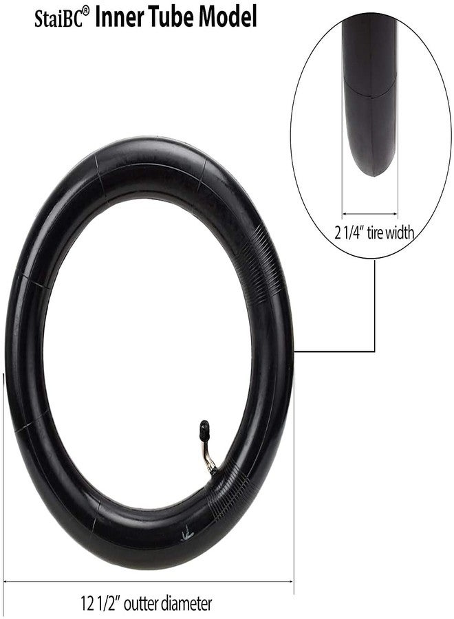 StaiBC 1-Pack 12.5" Scooter Inner Tube 12 1/2 x 2 1/4 Angled Valve Stem 12.5" x 2.25" Tube Compatible with 12.5X1.75 12.5 X 1.95 12.5 X 2.125 12.5 x 2.25 Most Bike and Scooter Tire Tube - Image 2