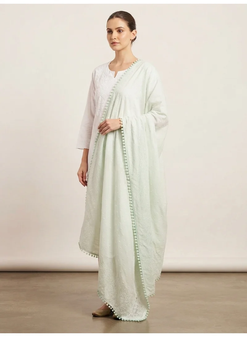 Women Embroidered Georgette Dupatta-AL3721