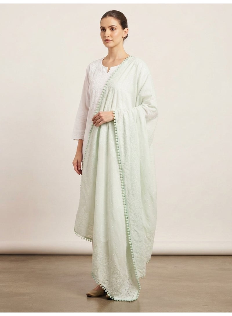 Alaya Women Embroidered Georgette Dupatta-AL3721 - Image 1