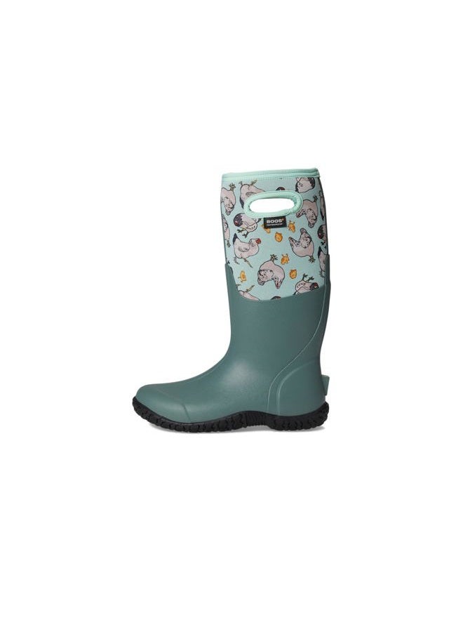 BOGS Women's Mesa Chickens Rain Boot, Aqua Multi, 7 - Image 4