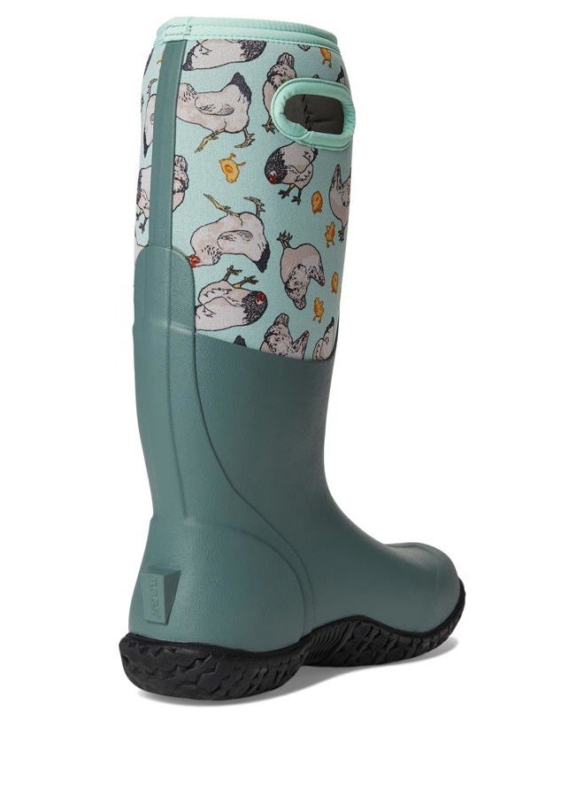 BOGS Women's Mesa Chickens Rain Boot, Aqua Multi, 7 - Image 5