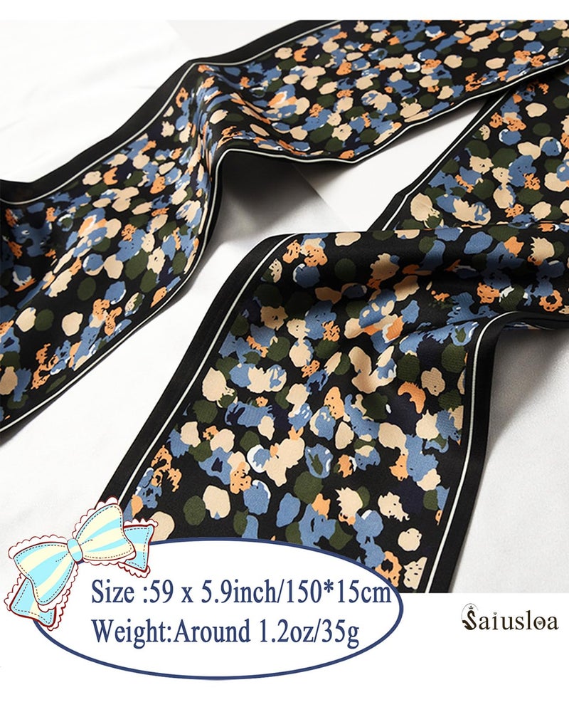Saiusloa Purse Scarf For Handbags Head Scarves For Women's Hair Bags Scarfs Long Skinny Scarves Fashion Silky For Headbands-A33 - Image 3