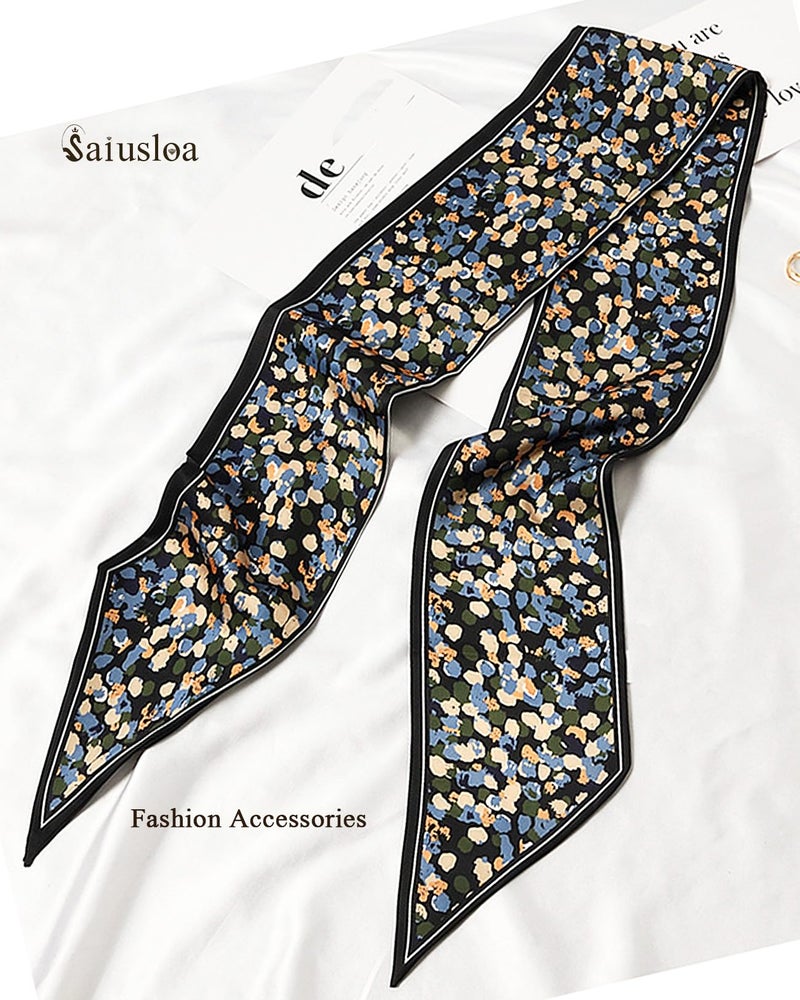 Saiusloa Purse Scarf For Handbags Head Scarves For Women's Hair Bags Scarfs Long Skinny Scarves Fashion Silky For Headbands-A33 - Image 2