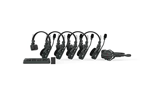 HollyView Hollyland Solidcom C1 Wireless Headset Intercom System 6-Person Full Duplex 1000ft Team Communication Group Talk Single-Ear Headset with 1 Master & 5 Remote Headsets - Image 4