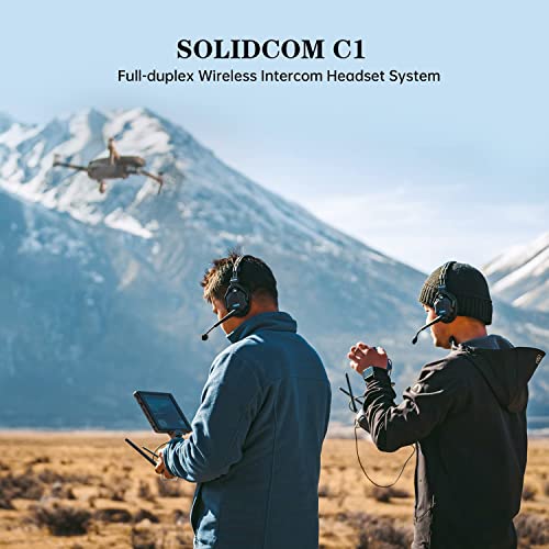 HollyView Hollyland Solidcom C1 Wireless Headset Intercom System 6-Person Full Duplex 1000ft Team Communication Group Talk Single-Ear Headset with 1 Master & 5 Remote Headsets - Image 2