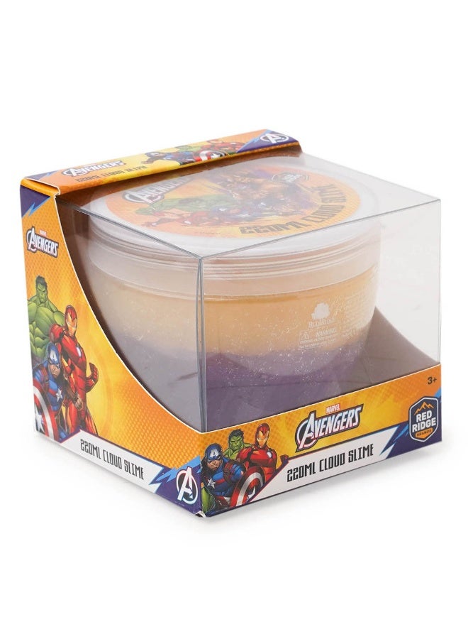 MARVEL Avengers Cloud Slime 220ml – Soft & Non-Sticky | Mess-Free Sensory Fun for Kids & Adults | Stress Relief Toy | Yellow & Purple| Ages 3+ - Image 2