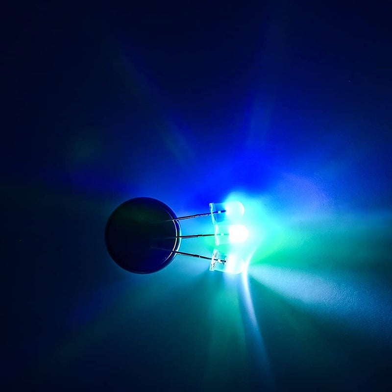 MCIGICM (100 قطعة) MCIGICM 5 مم ثنائيات ضوء LED، مجموعة دارات LED متنوعة لمشاريع العلوم التجريبية (متعددة الألوان - 5 ألوان) - Image 4