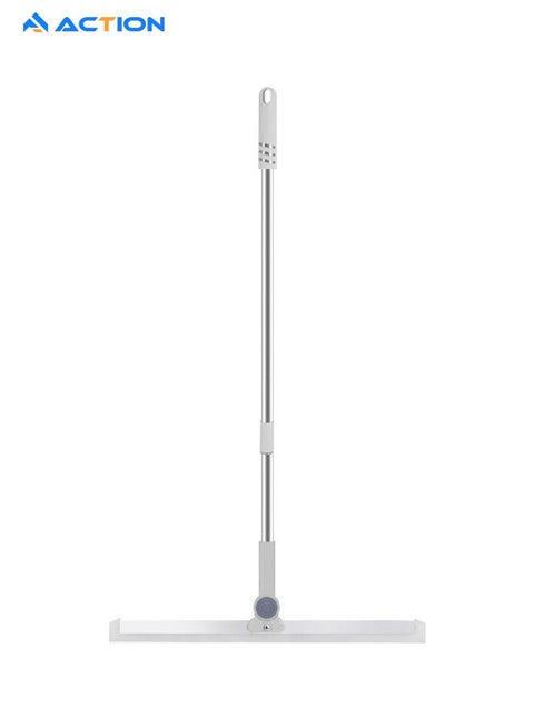 المكنسة السحرية، ممسحة سيليكون بمقبض طويل من الفولاذ المقاوم للصدأ قابل للسحب، مناسبة لتنظيف بقع الماء والشعر والغبار