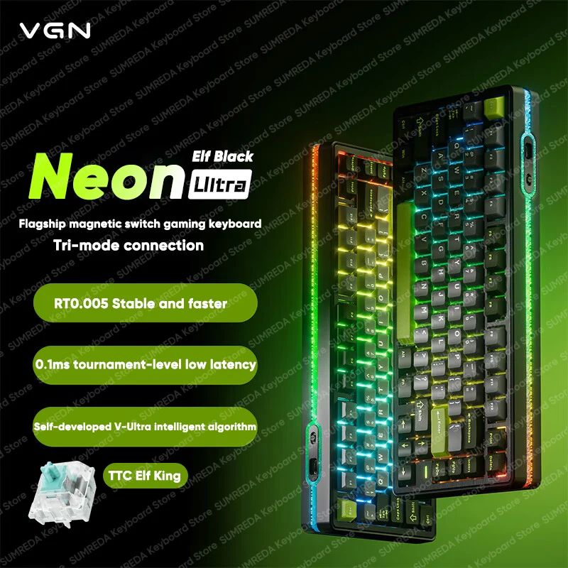 ز ن V  لوحة مفاتيح VGN Neon - Image 1