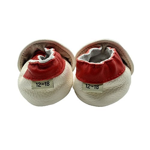 iEvolve Baby Leather Shoes Soft First Walker Shoes Crib Shoes Moccasins for Toddlers(Red Owl, 0-6 Months) - Image 4