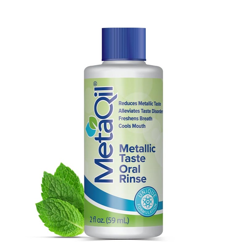 MetaQil Oral Rinse Proven to Relieve Metallic Bitter and Other Taste Disorders Made from 8 Core Ingredients Cools and Freshens Breath TravelFriendly Bottle 1 Count