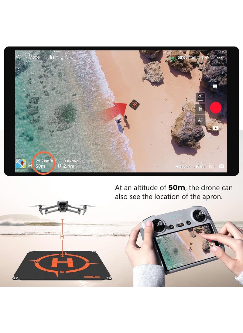 STARTRC STARTRC Drone Landing Pad Pro, Universal Waterproof Portable Fast-Foldable Helipad for DJI Neo/Mini 4 Pro/Mini 4K/Holy Stone/RC Quadcopters (22-inch/55cm)  - Image 4