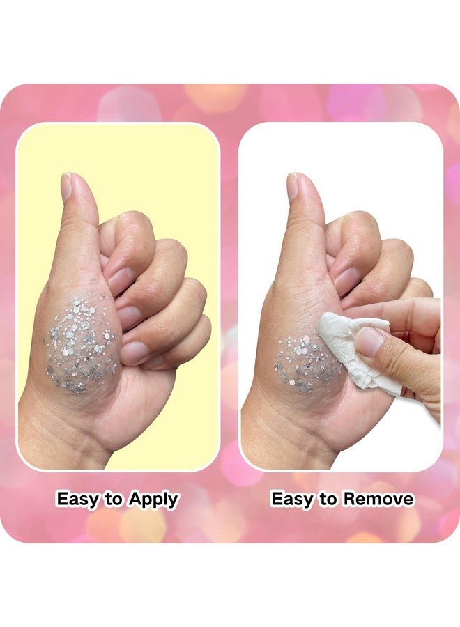 ميكولي لوحة ألوان لامعة للوجه من MEICOLY، 12 لونًا، مجموعة لمعان للجسم، لمعان للوجه، لمعان للشعر الكثيف، جل لامع للوجه والجسم على شكل حورية البحر، مكياج لامع، لمعان لطلاء الوجه للمهرجانات، لمعان للجسم للنساء والأطفال - Image 5