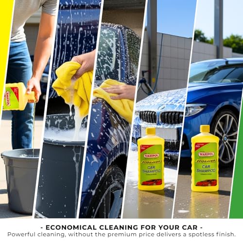 Waxpol Ecosaver Car & Bike Wash Shampoo Concentrate - 1 LTR for Foam Wash, Safe on Paint, Tough on Dirt pH-Balanced & Residue-Free - Image 2