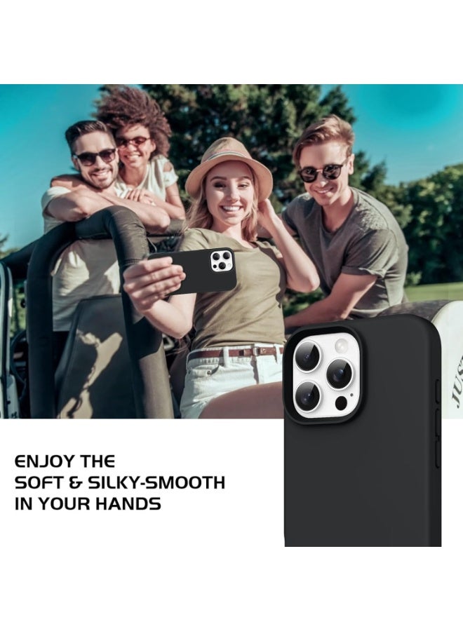 MUNTAQI iPhone 15 Pro Silicone Case – Soft Liquid Silicone Gel Cover with Microfiber Lining, Slim Fit Shockproof Protective Case for iPhone 15 Pro 6.1", Anti-Scratch, Wireless Charging Compatible - Image 4