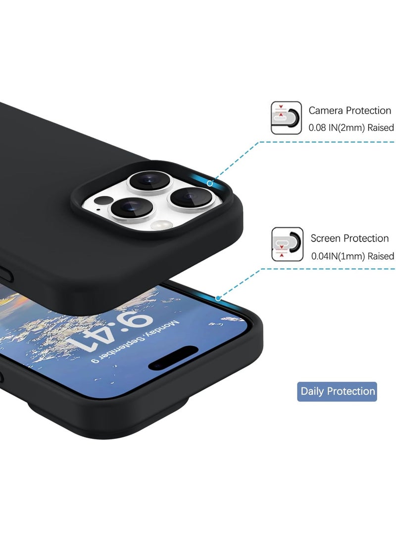 MUNTAQI iPhone 15 Pro Silicone Case – Soft Liquid Silicone Gel Cover with Microfiber Lining, Slim Fit Shockproof Protective Case for iPhone 15 Pro 6.1", Anti-Scratch, Wireless Charging Compatible - Image 3