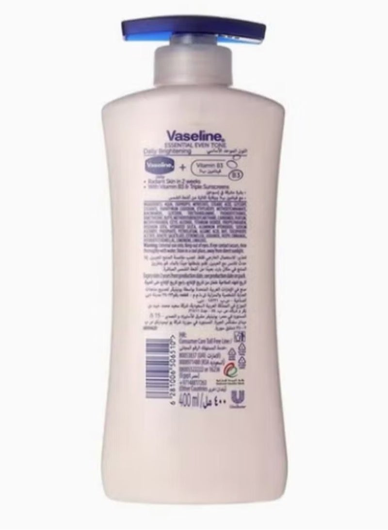 Vaseline Daily Brightening Body Lotion – Essential Even Tone, 400ml - Image 2