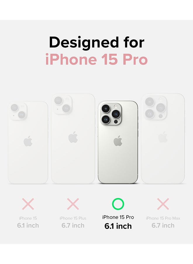 Rearth - Silicone Magnetic Compatible with iPhone 15 Pro Case Cover Powerful Magnet Long Lasting Silky Feel Anti-Fingerprint Back Cover - Pink Sand - Image 1