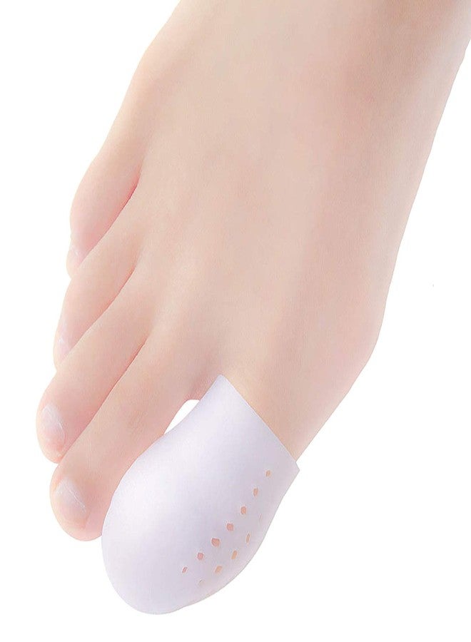 JKcare 10 Pack Big Toe Protectors, Gel Toe Caps, New Breathable Silicone Toe Covers with Holes- Cushion for Corns, Calluses, Blister, Ingrown Toenail and Reduce Friction - Large - Image 1