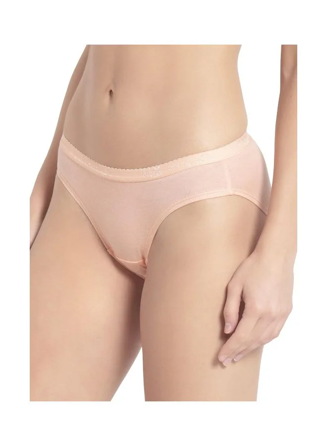 JOCKEY Jockey 1525 Women Medium Coverage Super Combed Cotton Mid Waist Bikini with Exposed Waistband and StayFresh Treatment Pack of 3