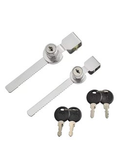 Sliding Glass Door Ratchet Locks, Serrated Locks, Glass Cabinet Locks, Sliding Shell Locks Window Locks, Sliding Door Frame Locks, Drawer Cabinet Door Locks, Keyed Alike Showcase Display - 2 Pack