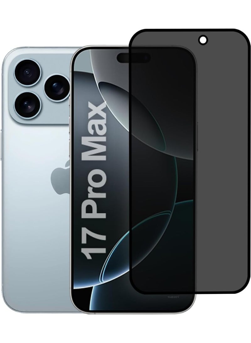 Kannzz Privacy Tempered Glass Screen Protector for iPhone 17 Pro MAx – 9H Hardness, Anti-Spy, Anti-Fingerprint, Scratch-Resistant - Image 2