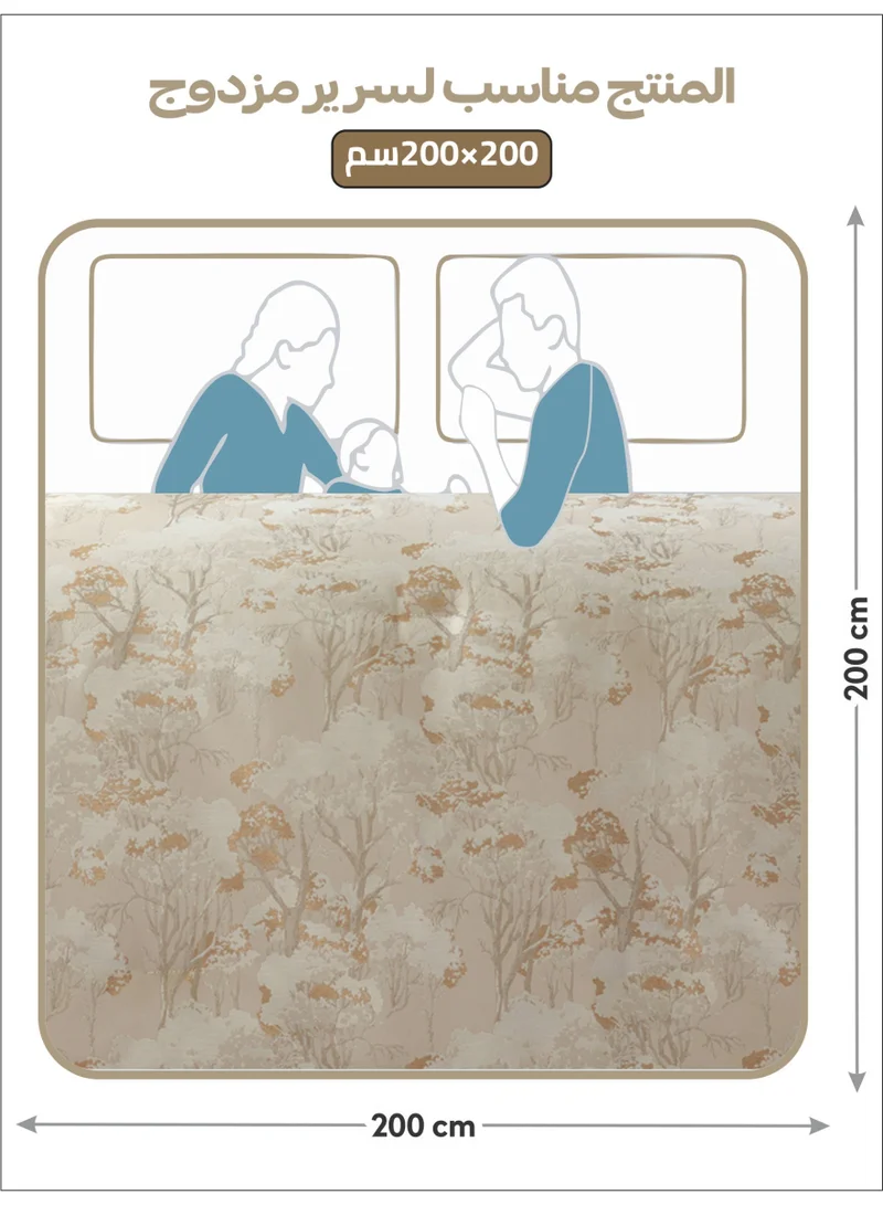 دوناتيلا طقم مفرش جاكارد 8 قطع مزدوج 240×260 سم كهرماني