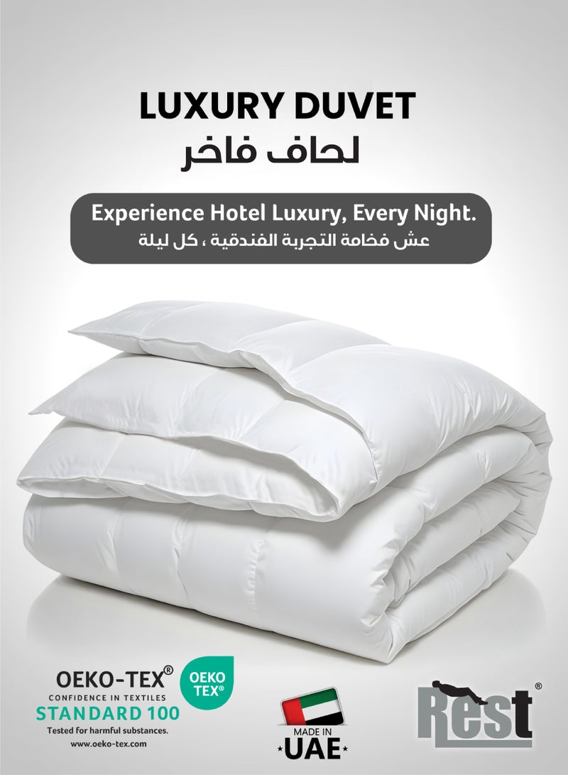 ريست REST Luxury Hotel Duvet 160X220 cm – Ultra Soft Comforter, Premium Quality, Down Alternative Filling, All Season Duvet Cover Insert , Made in UAE - Image 1