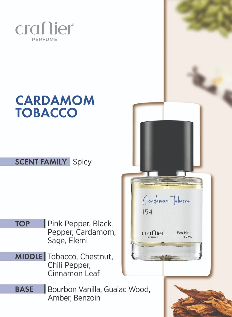 Craftier Perfume Inspired-Stronger With You Tobaco CARDAMOM TOBACO - Inspired of-STRONGER WITH YOU TOBACO, Eau De Parfum for Men - 50ml, Long Lasting Spicy Fragrance Upto 36 Hrs, Travel Size Men's Perfume for Men | Best Price UAE
