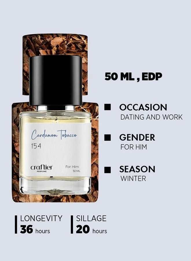 Craftier Perfume Inspired-Stronger With You Tobaco CARDAMOM TOBACO - Inspired of-STRONGER WITH YOU TOBACO, Eau De Parfum for Men - 50ml, Long Lasting Spicy Fragrance Upto 36 Hrs, Travel Size Men's Perfume for Men | Best Price UAE