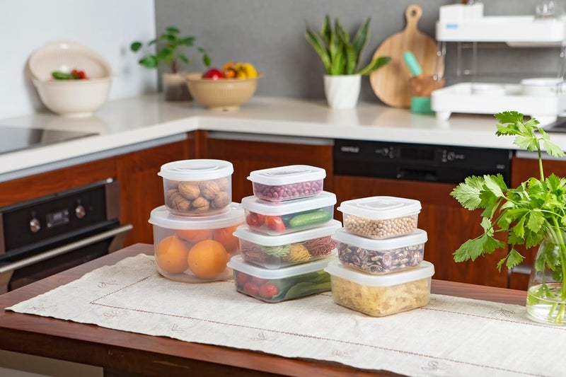 انوتشي مجموعة حاويات تخزين الطعام إينوتشي 3 قطع (500-1000-2000 مل) | تخزين وحفظ الطعام، تعبئة الغداء، منظم المطبخ | آمنة للاستخدام في الفريزر والميكروويف وغسالة الأطباق | تخزين طعام قابل لإعادة الاستخدام - برتقالي - Image 2