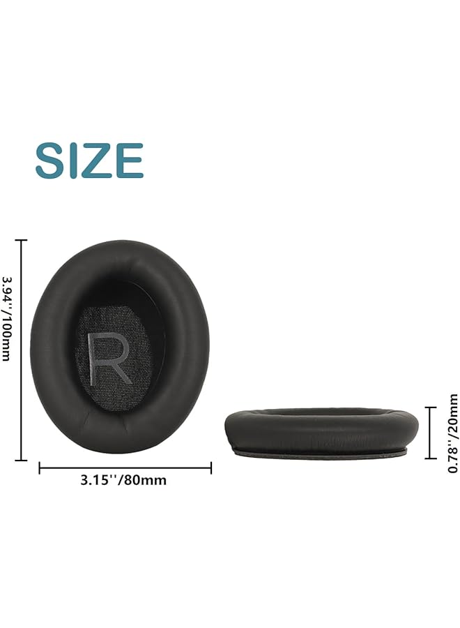 إيروريكس وسادات أذن بديلة من الجلد البروتيني لسماعات Bose Quietcomfort 45 اللاسلكية بتقنية البلوتوث وإلغاء الضوضاء Pro M Qc45 وسائد أذن وسادات أذن سماعات رأس وأغطية أذن قطع غيار إصلاح باللون الأسود - Image 3