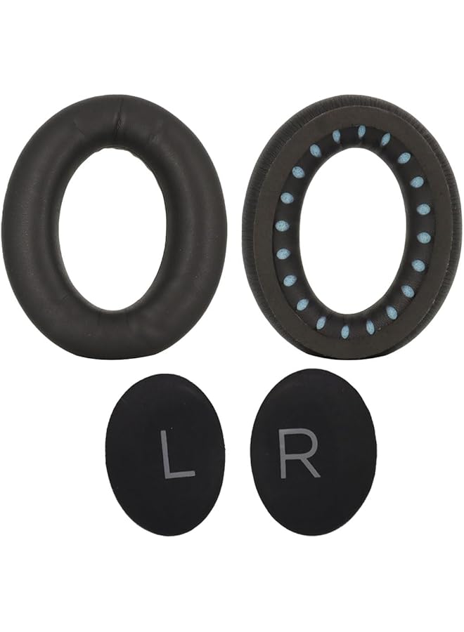 إيروريكس وسادات أذن بديلة من الجلد البروتيني لسماعات Bose Quietcomfort 45 اللاسلكية بتقنية البلوتوث وإلغاء الضوضاء Pro M Qc45 وسائد أذن وسادات أذن سماعات رأس وأغطية أذن قطع غيار إصلاح باللون الأسود - Image 5