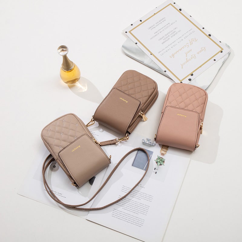 Guangzhou Bag 2024 Popular Women'S Mobile Phone Bag Fashionable Cross-Body Shoulder Bag Quilted Embroidered Women'S Wallet Pu Double Layer - Image 5
