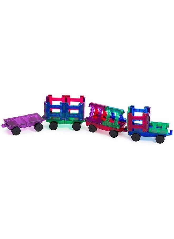 Playmags Magnetic Tiles Train Set, 20 Piece Accessory Set Includes 4 Trains, Stronger Magnets, Building Blocks Addon, Stem Toys For Kids.  - Image 3