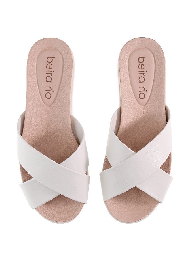 Beira Rio Beira Rio Ladies Comfort Sandals Off White | Made In Brazil  - Image 5
