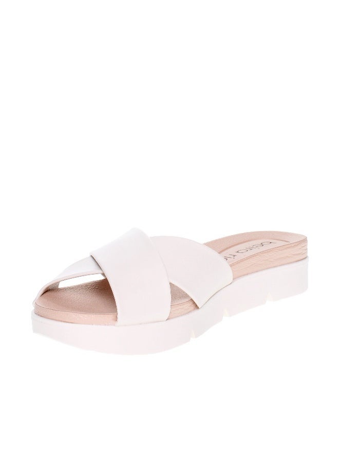 Beira Rio Beira Rio Ladies Comfort Sandals Off White | Made In Brazil  - Image 2
