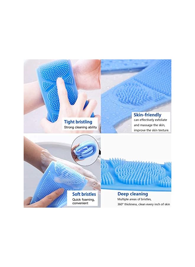 Zaboon Bath Body Brush Towel Exfoliating Long Silicone Body Back Scrubber Easy To Clean Lathers Well Ecofriendly Comfortable Massage Long Lasting Than Loofah - Image 3
