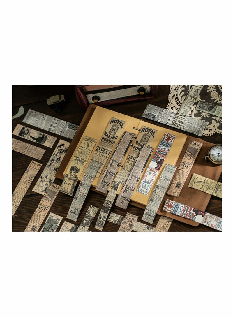 120 Pcs Stickers for Journaling Decorative Sticker for Scrapbooking Album Junk Journal Planners Calendars and Notebook Kid DIY Arts Crafts Old Newspaper Bills Space Voyage - Image 4