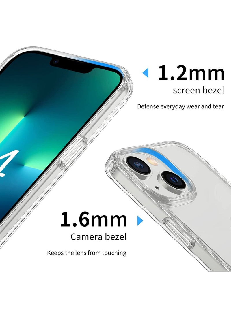 Rock Pow iPhone 14  Case 6.1 inch, Anti-Yellowing ,  Drop Protection with Bumper Shockproof Protective Cover Slim Thin Phone Case iPhone 14  Crystal Clear  - Image 4