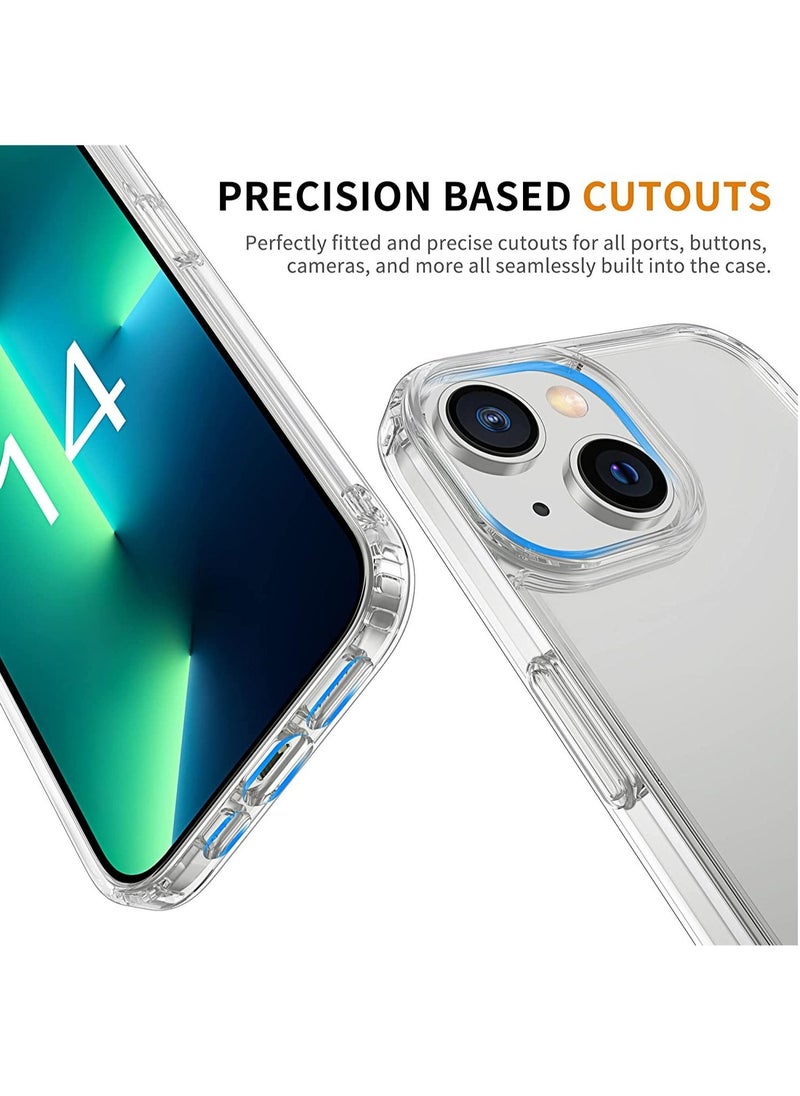 iPhone 14  Case 6.1 inch, Anti-Yellowing ,  Drop Protection with Bumper Shockproof Protective Cover Slim Thin Phone Case iPhone 14  Crystal Clear
