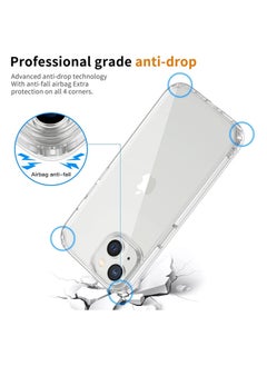 Rock Pow iPhone 14  Case 6.1 inch, Anti-Yellowing ,  Drop Protection with Bumper Shockproof Protective Cover Slim Thin Phone Case iPhone 14  Crystal Clear  - Image 3