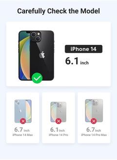 Rock Pow iPhone 14  Case 6.1 inch, Anti-Yellowing ,  Drop Protection with Bumper Shockproof Protective Cover Slim Thin Phone Case iPhone 14  Crystal Clear  - Image 2