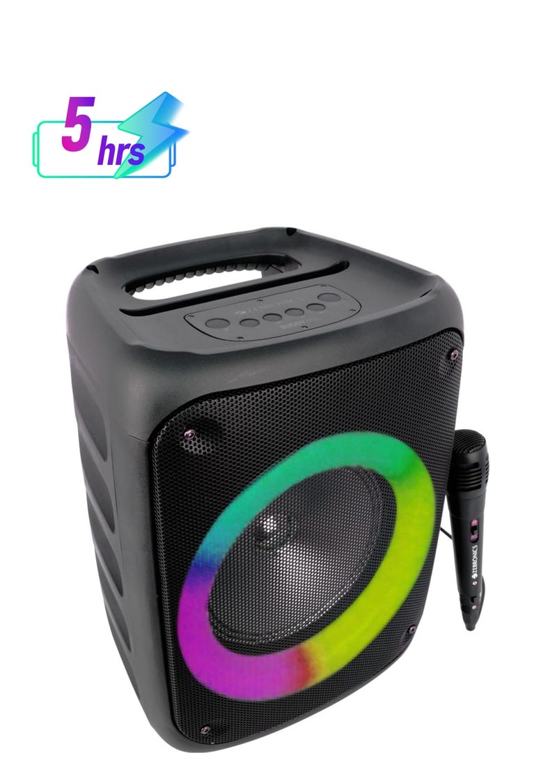ZEBRONICS Zeb-Buddy 500 Portable Wireless Speaker with BT v5.0, 25W RMS Output, TWS, 20.3cm(8) Driver, 5H Backup, USB, mSD, AUX, FM Radio and Built in Rechargeable Battery - Image 1
