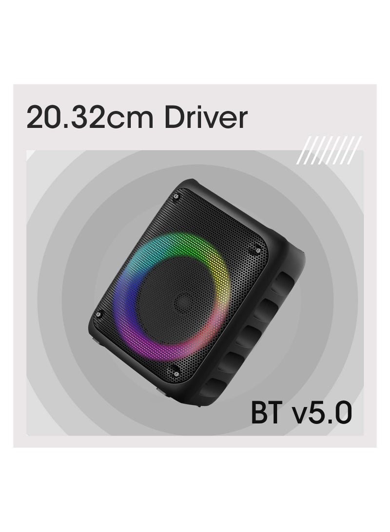 ZEBRONICS Zeb-Buddy 500 Portable Wireless Speaker with BT v5.0, 25W RMS Output, TWS, 20.3cm(8) Driver, 5H Backup, USB, mSD, AUX, FM Radio and Built in Rechargeable Battery - Image 4