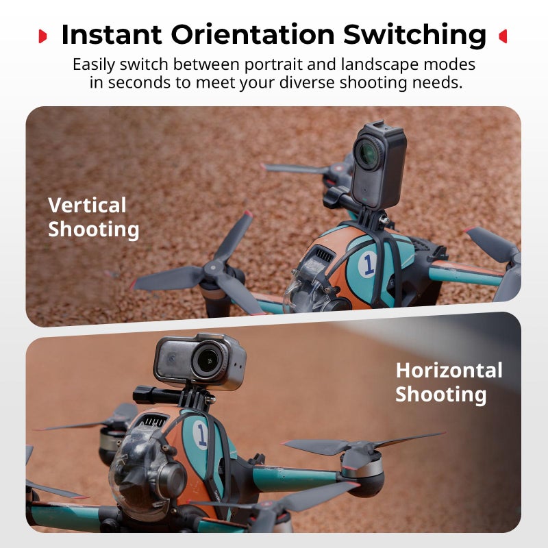 SmallRig Vertical to Horizontal Action Camera Case Kit for DJI Osmo Nano, with 1/4"-20 Locating Hole, Silicone Gasket, Cold Shoe, Quick Release Design, Ultra-Low-Angle Shooting - Image 2