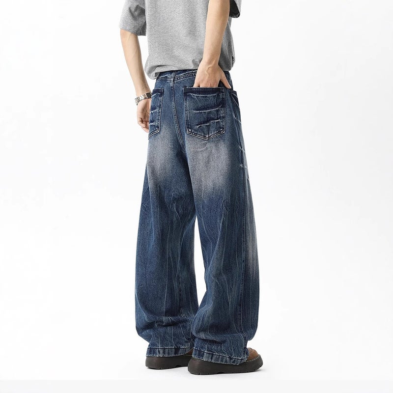 Unisex Classic Denim Jeans Loose Fit Daily Outdoor Wear - Image 4