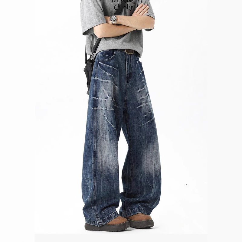 Unisex Classic Denim Jeans Loose Fit Daily Outdoor Wear - Image 2